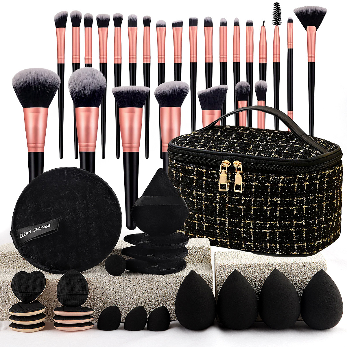 Travel Accessories Kit Bag - Makeup Brush Set Chic Fragrance Style