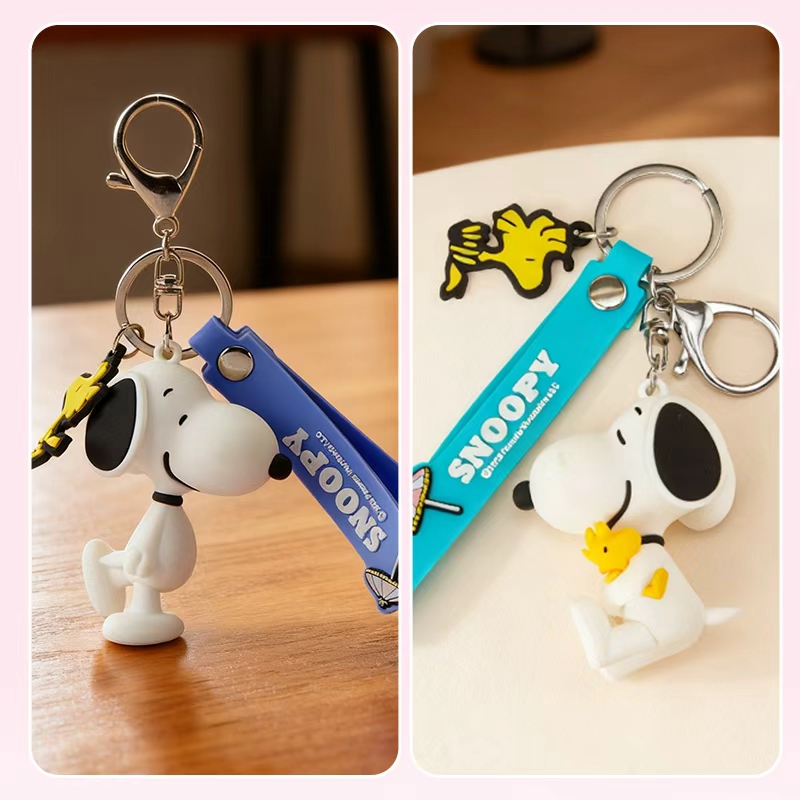 Travel Accessories With Kids - Snoopy Bag Charm Keychain 3D Cartoon