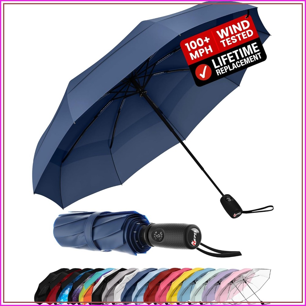 Travel Umbrella Compact - Repel Windproof Travel Umbrella, Compact Auto