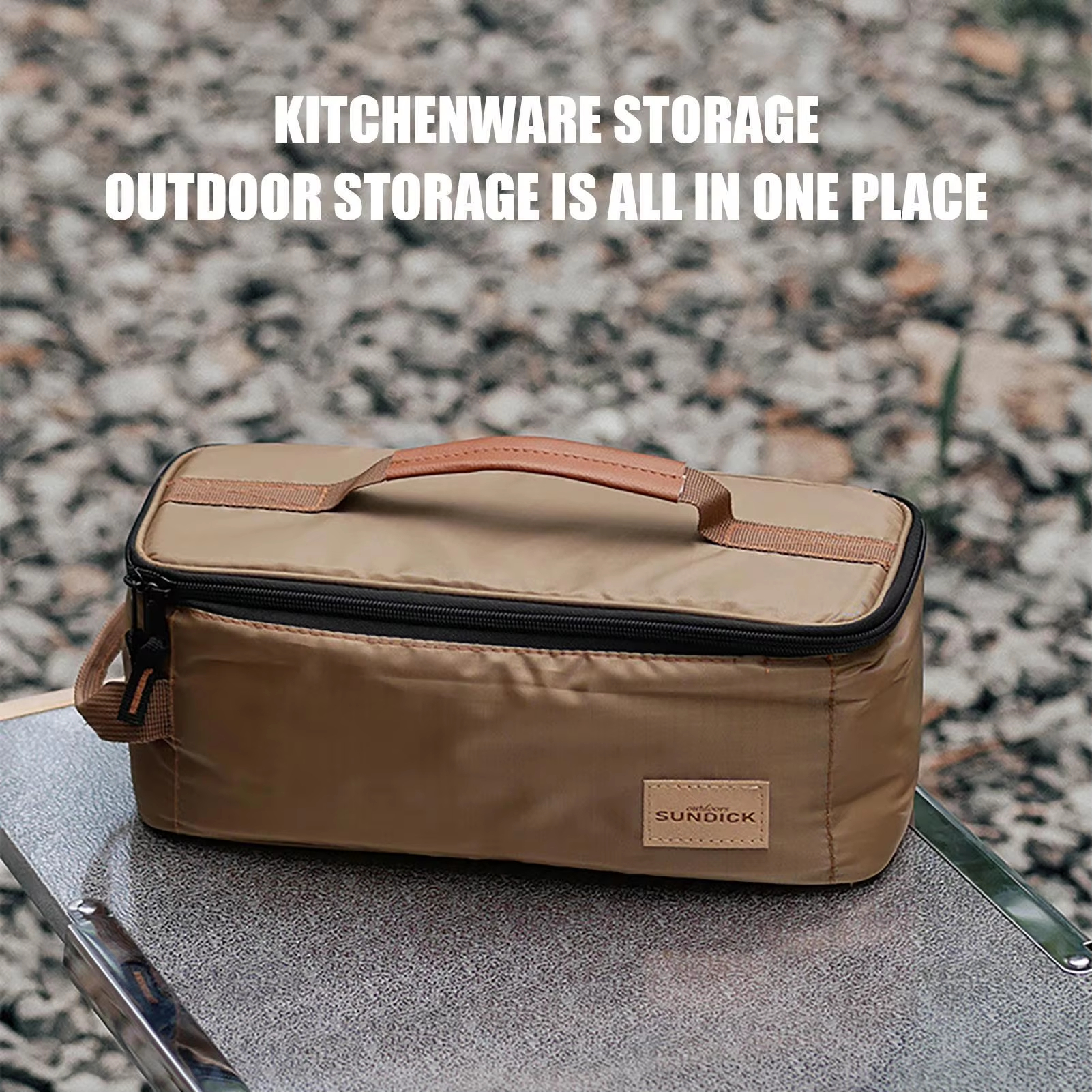 Travel Kitchen Accessories - Insulated Camping Cutlery Storage Bag Waterproof