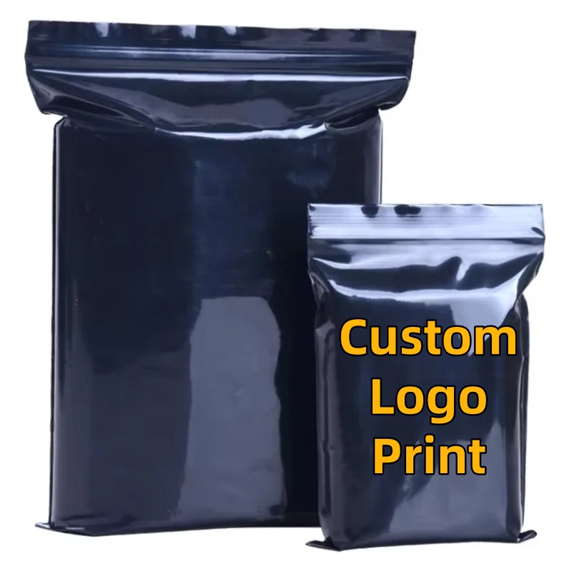 100pcs Black PE  Ziplock Bags  - Reusable Zip Bag ulasan dan harga