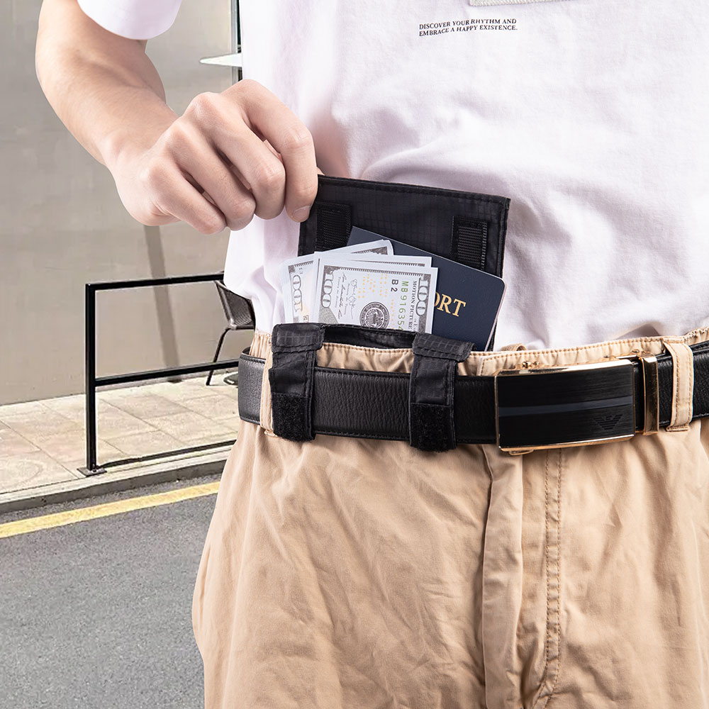 RFID Blocking Money Belt Anti  - Travel Accessories Wallet ulasan dan harga