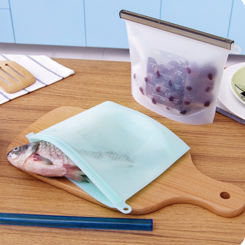 5pcs Silicone Food Storage Con - Reusable Zip Bag ulasan dan harga