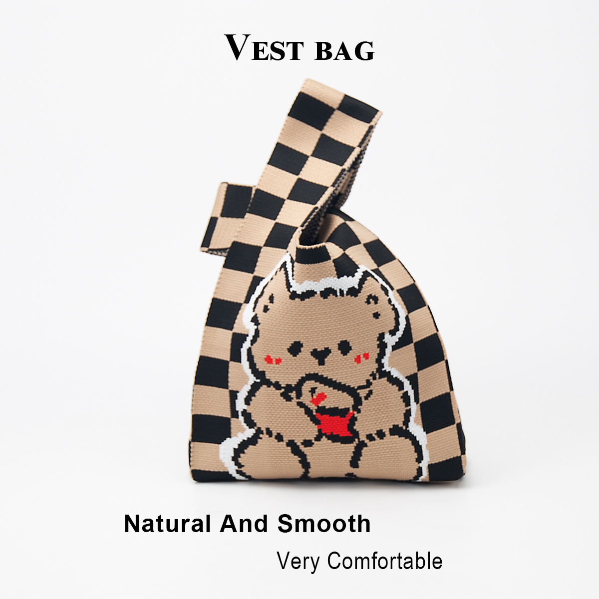 Cute Knitted Handbag for Girls - Travel Accessories Wallet ulasan dan harga