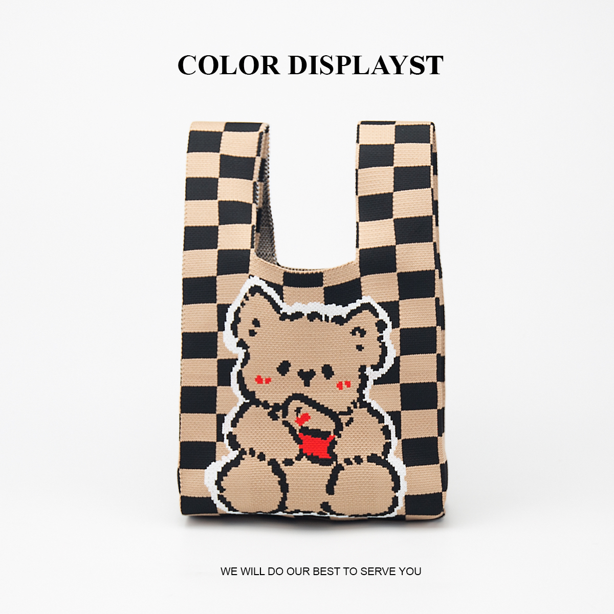 Cute Knitted Handbag for Girls - Travel Accessories Wallet ulasan dan harga
