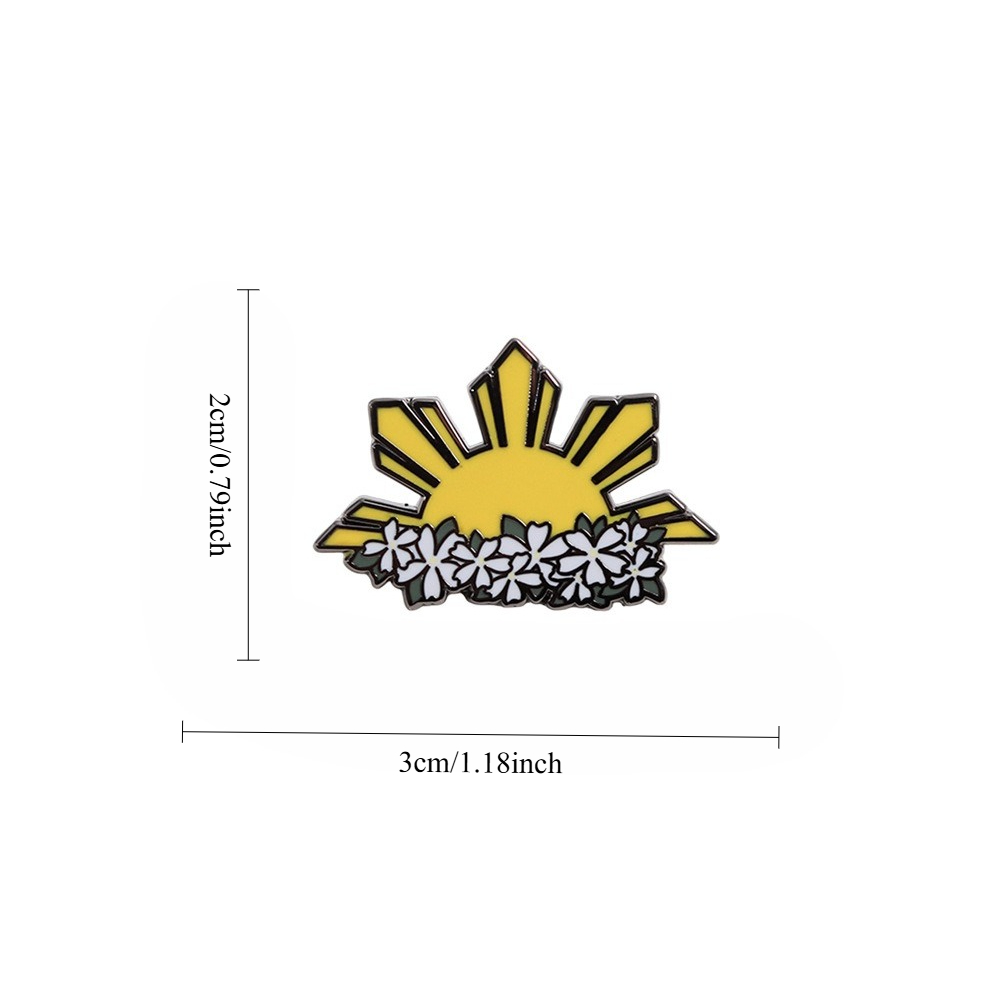 1 pc Philippines Sun Enamel Pi - Travel Accessories Philippines ulasan dan harga