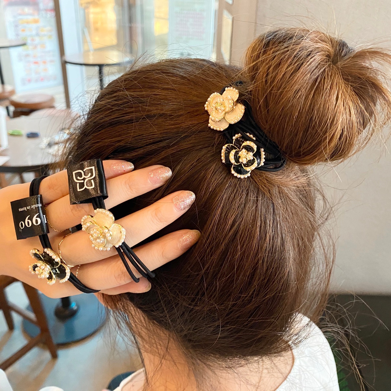 MIni Metal Flower Elastic Hair - Travel Accessories Hong Kong ulasan dan harga