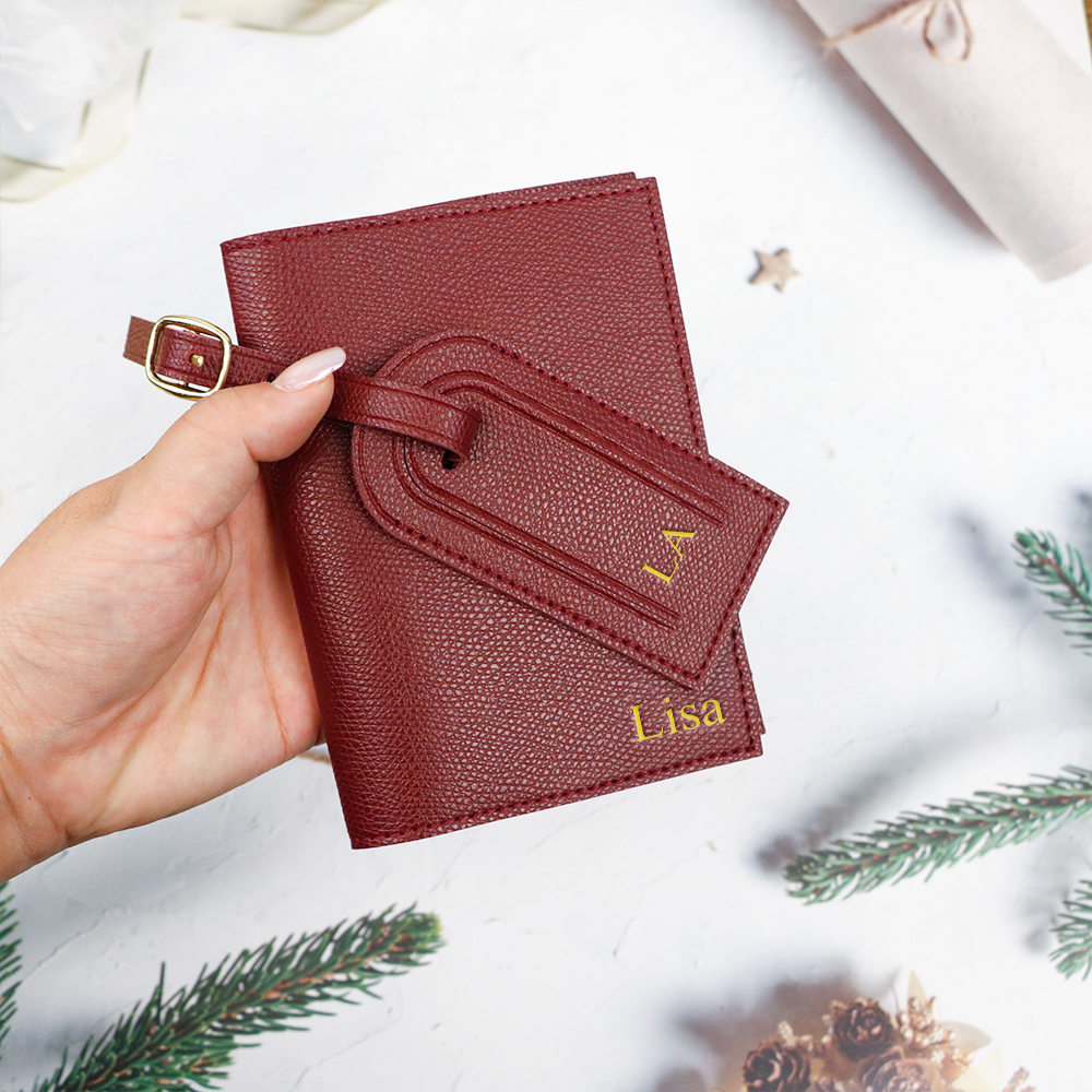 Customized letter pu leather a - Travel Accessories Gear ulasan dan harga