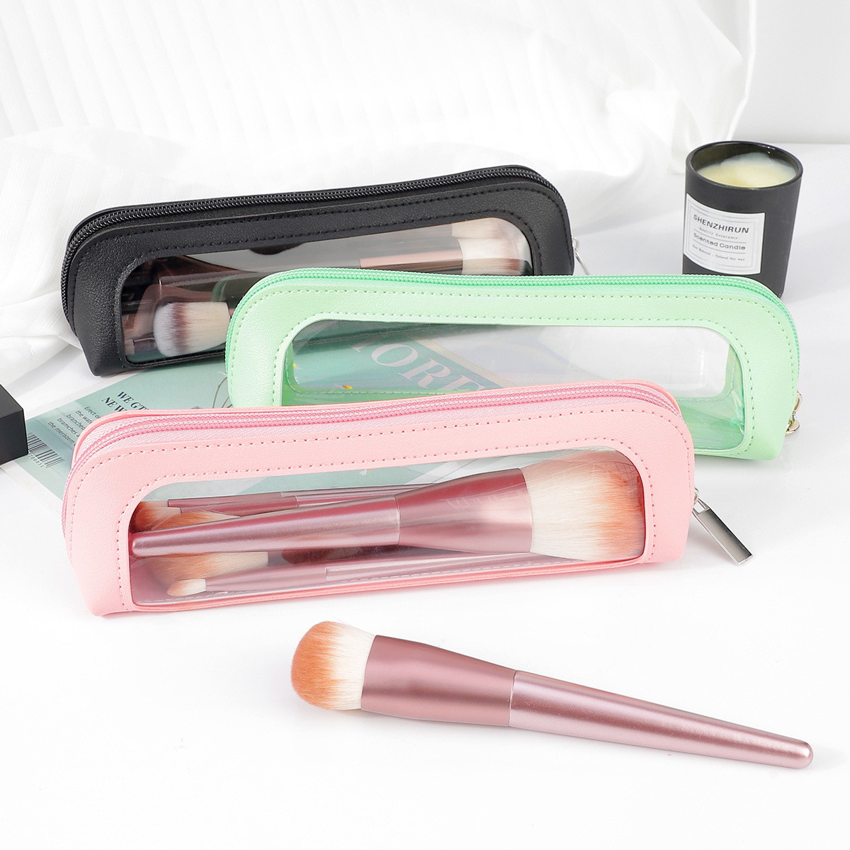 Small Clear PU Leather Travel  - Travel Z ulasan dan harga