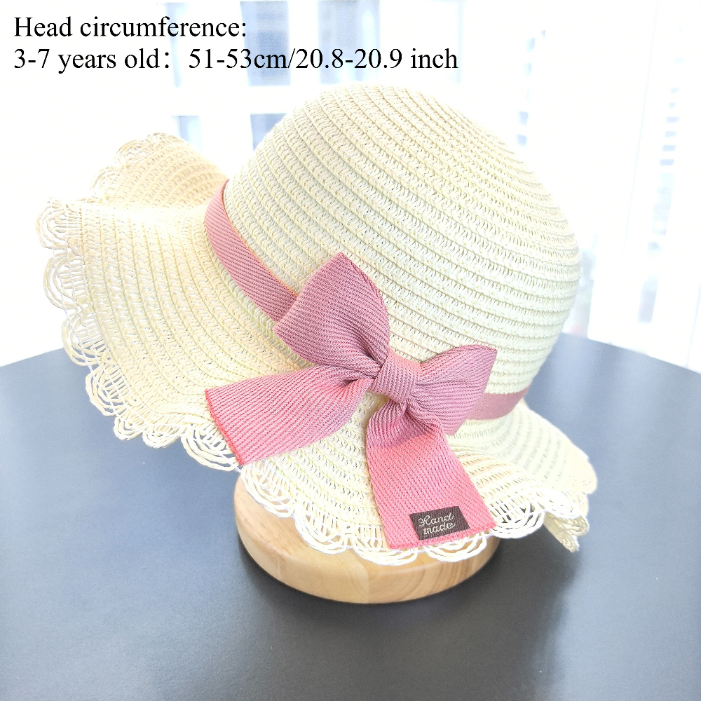 Girls 2pcs Straw Hat Solid Col - Travel Accessories For 6 Year Old ulasan dan harga