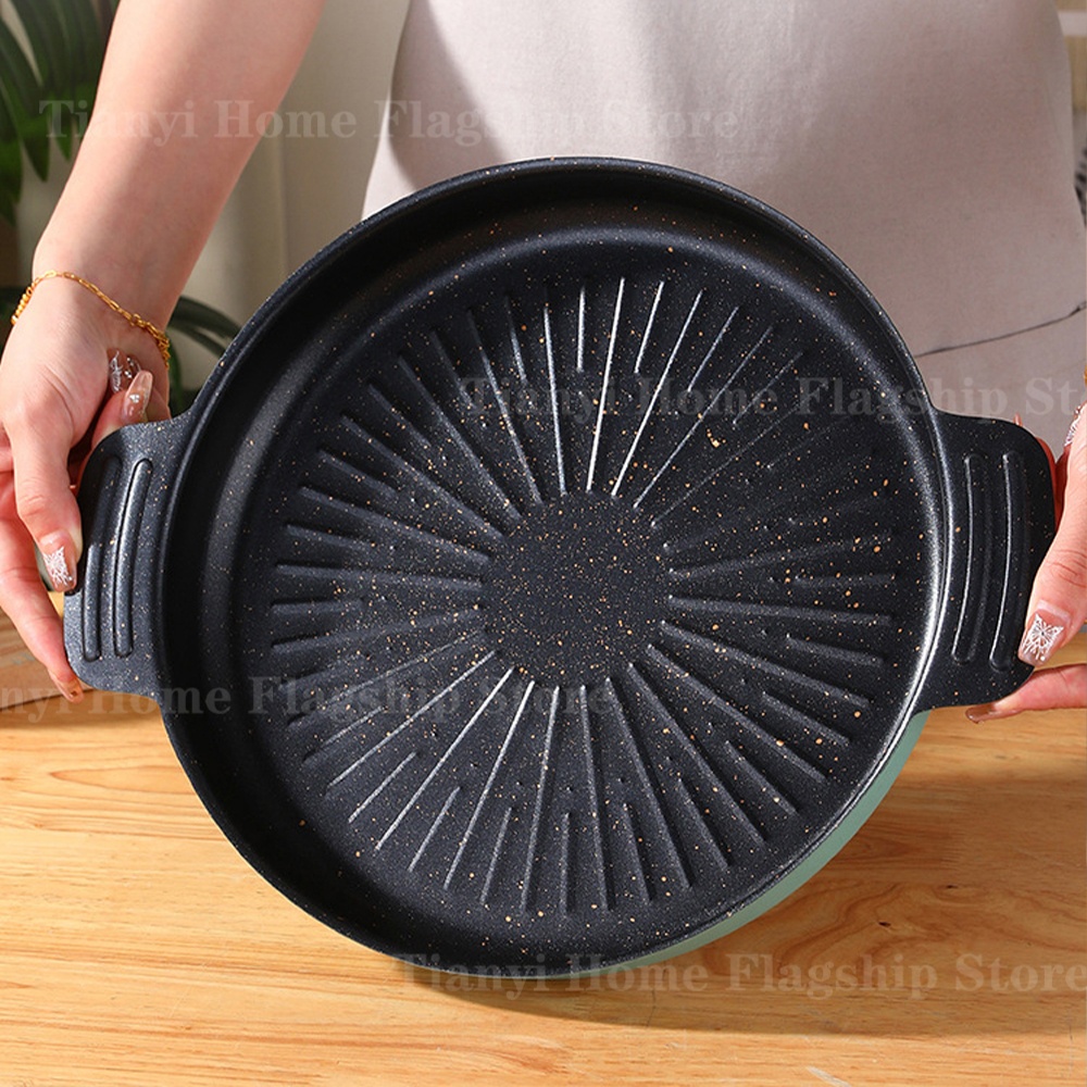 Grill Pan Round Non-Stick Barb - Travel Kitchen Accessories ulasan dan harga