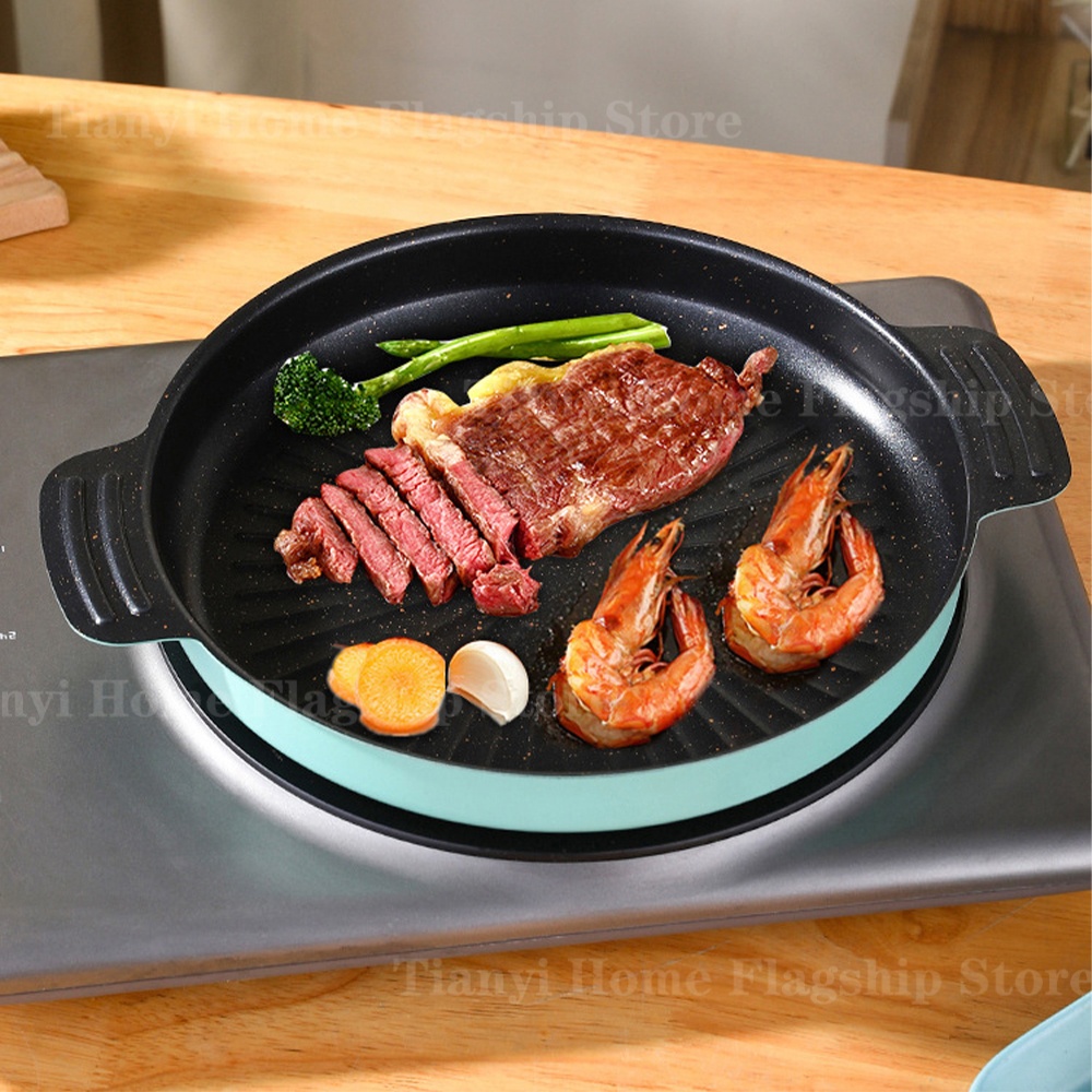 Grill Pan Round Non-Stick Barb - Travel Kitchen Accessories ulasan dan harga