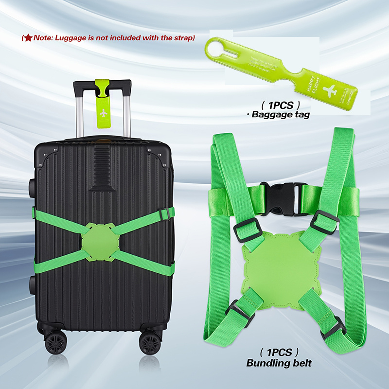 2-Piece Luggage Strap Set + Lu - Travel Accessories Gear ulasan dan harga
