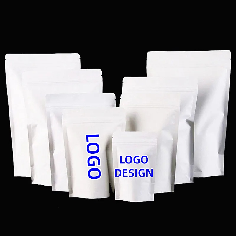 100pcs Wholesale Stand up Whit - Reusable Zip Bag ulasan dan harga