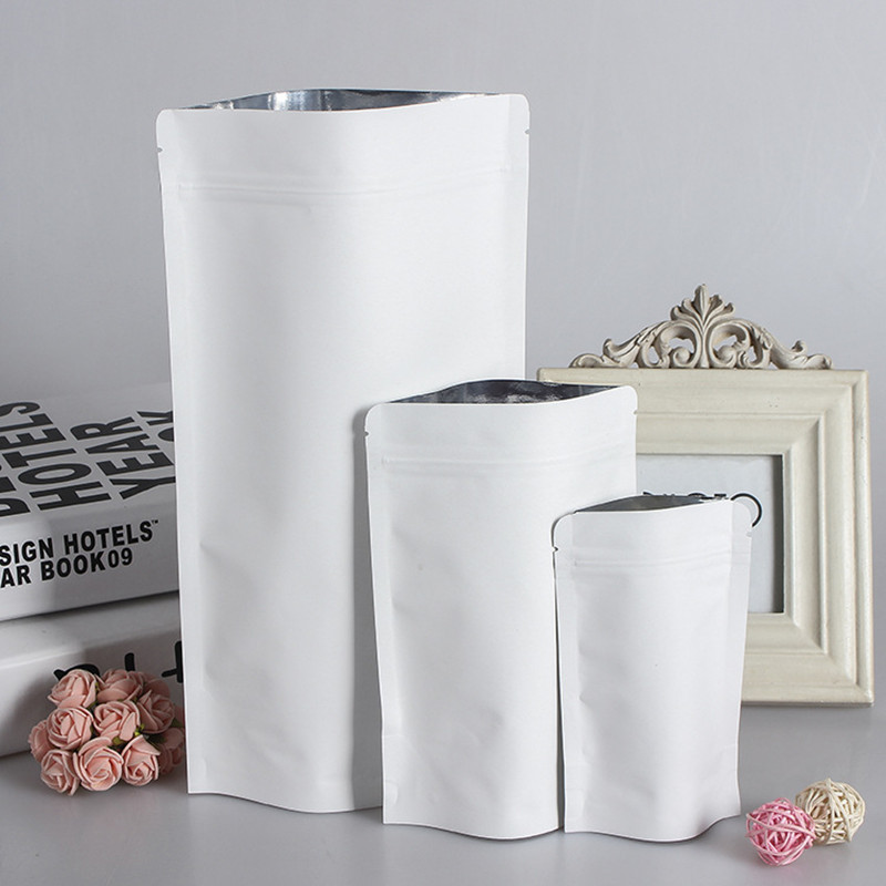 100pcs Wholesale Stand up Whit - Reusable Zip Bag ulasan dan harga