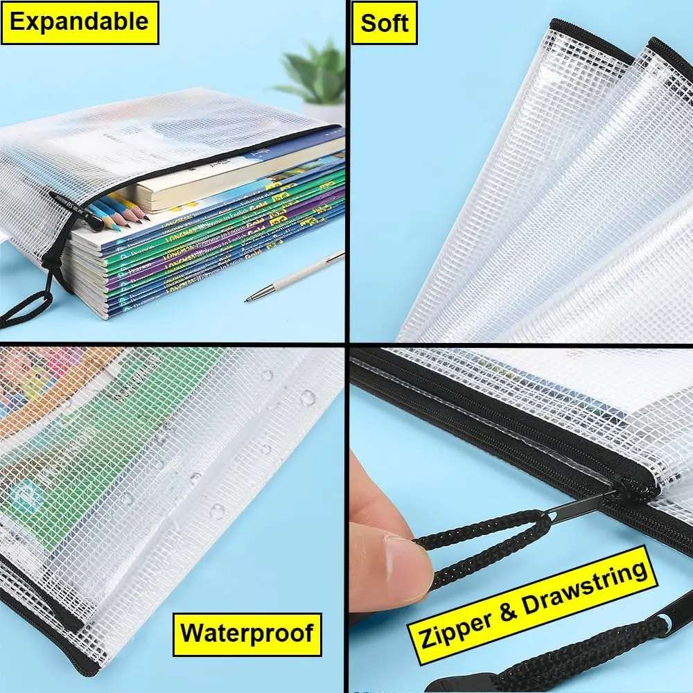 3/5PCS Stationery Storage Bag  - Reusable Zip Bag ulasan dan harga