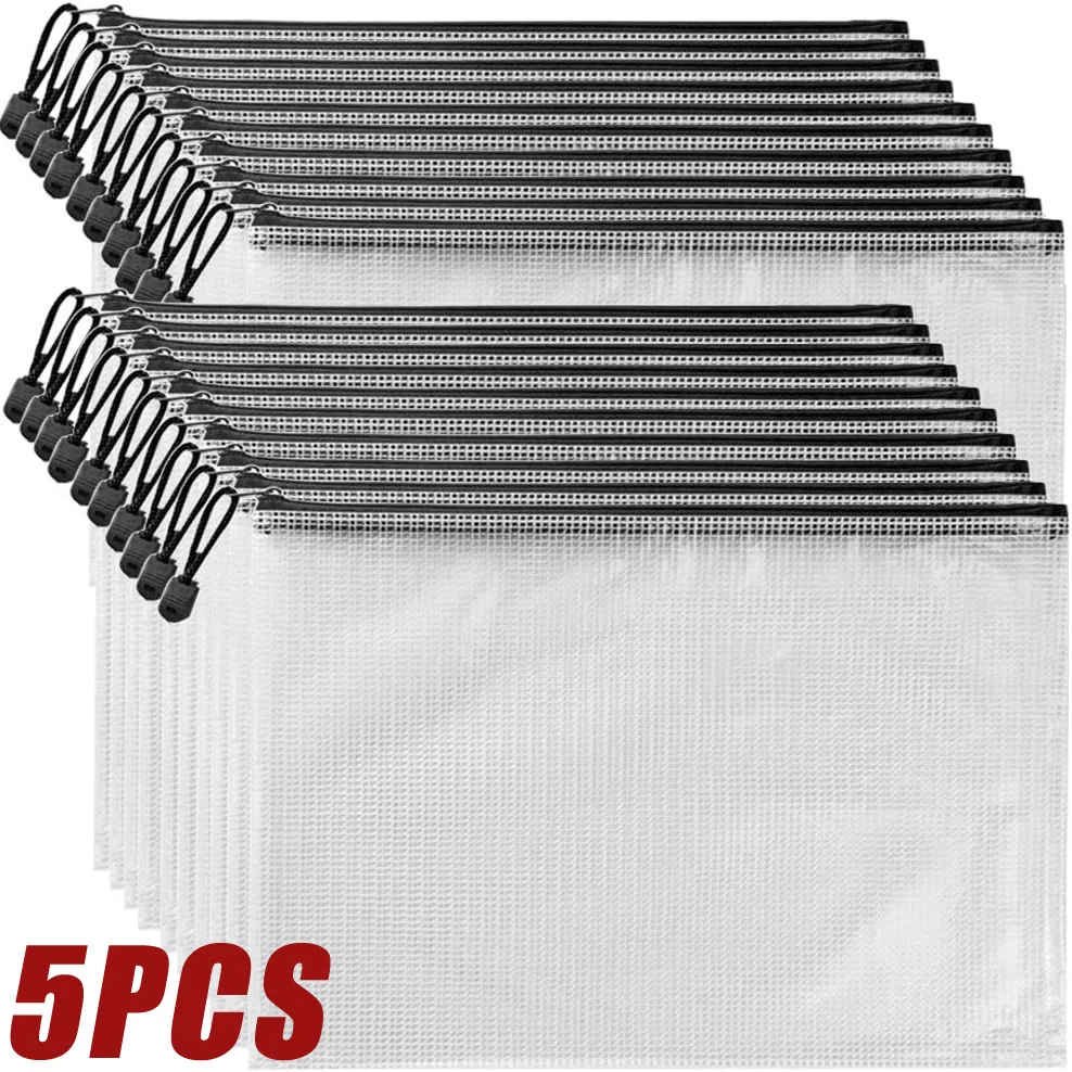 3/5PCS Stationery Storage Bag  - Reusable Zip Bag ulasan dan harga