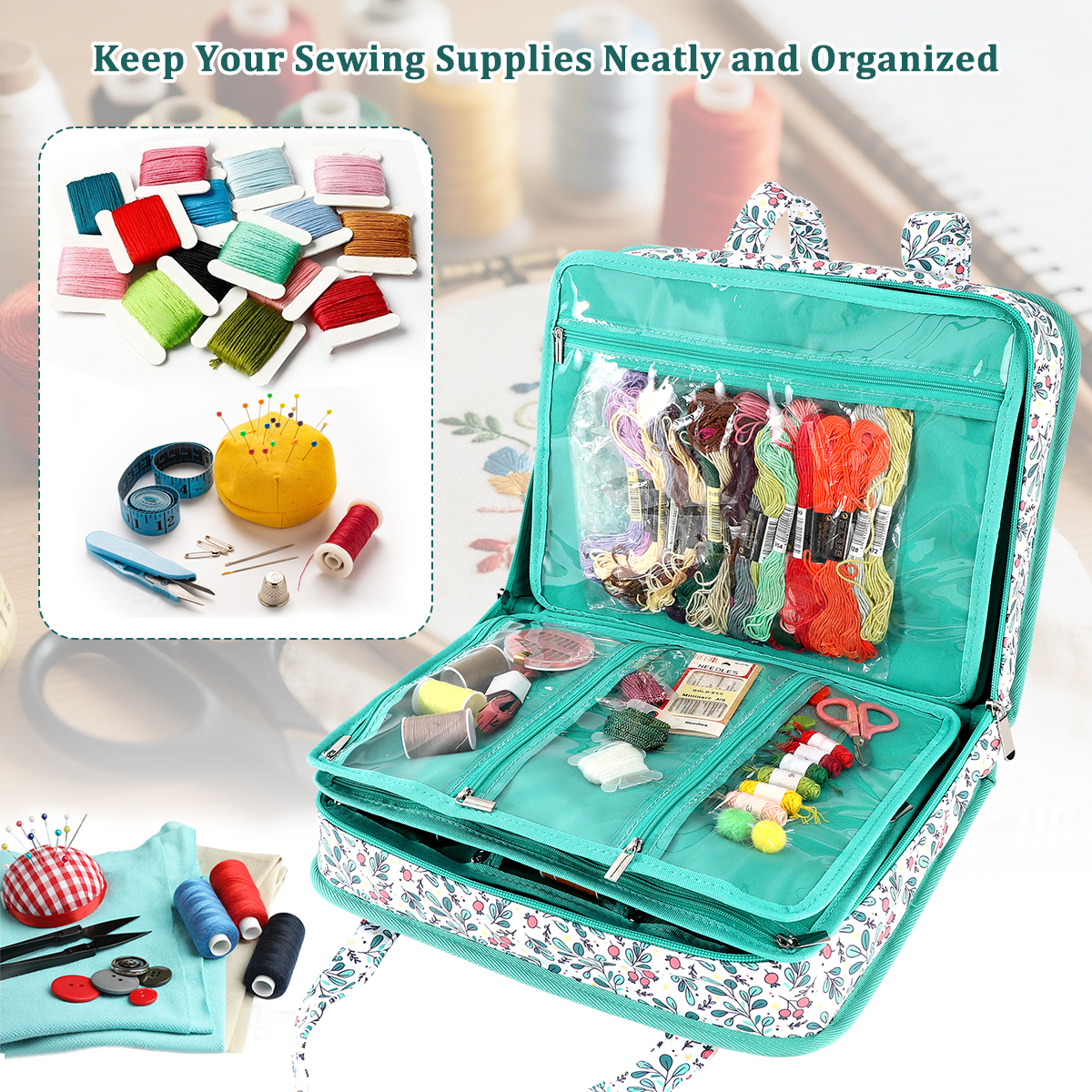 Embroidery Tools Kit Storage B - Travel Accessories Kit Bag ulasan dan harga