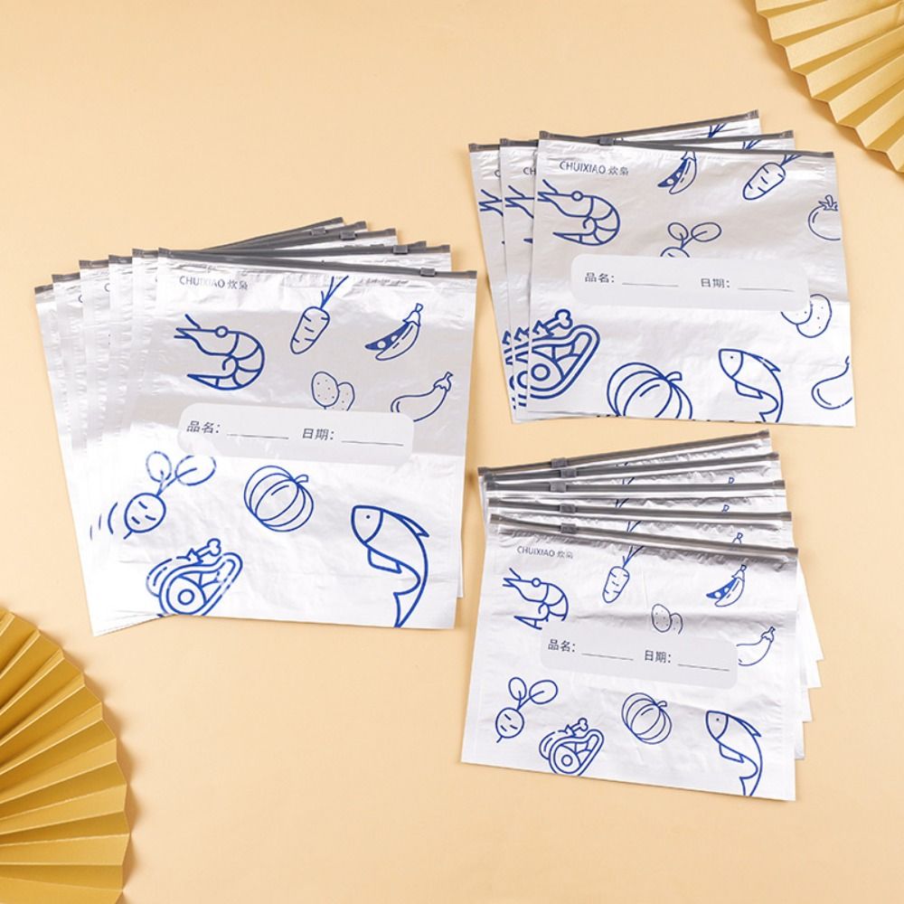10Pcs/Bag Large Capacity Alumi - Reusable Zip Bag ulasan dan harga