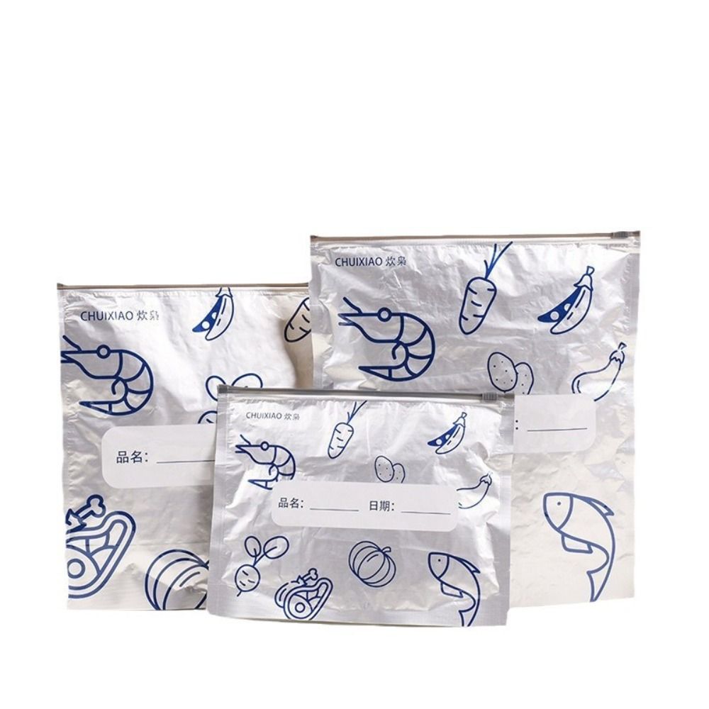 10Pcs/Bag Large Capacity Alumi - Reusable Zip Bag ulasan dan harga