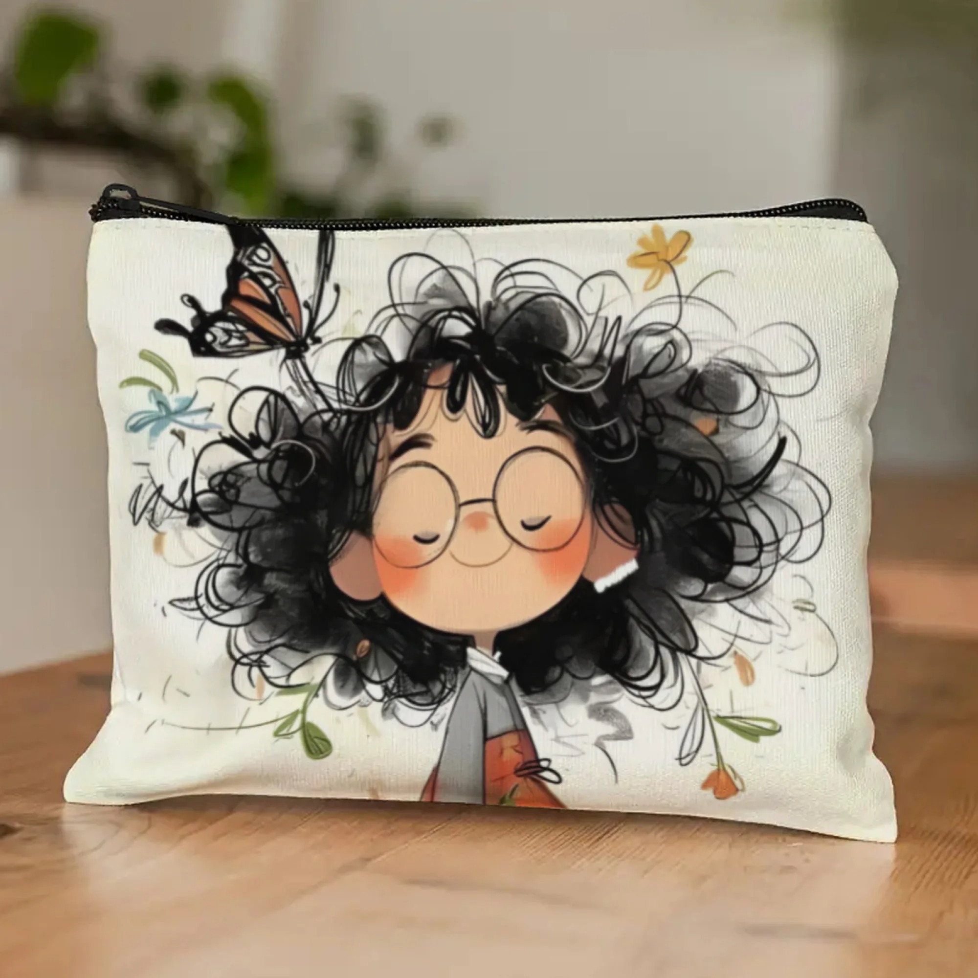 Cartoon Girl Makeup Bag Zipper - Travel Z ulasan dan harga
