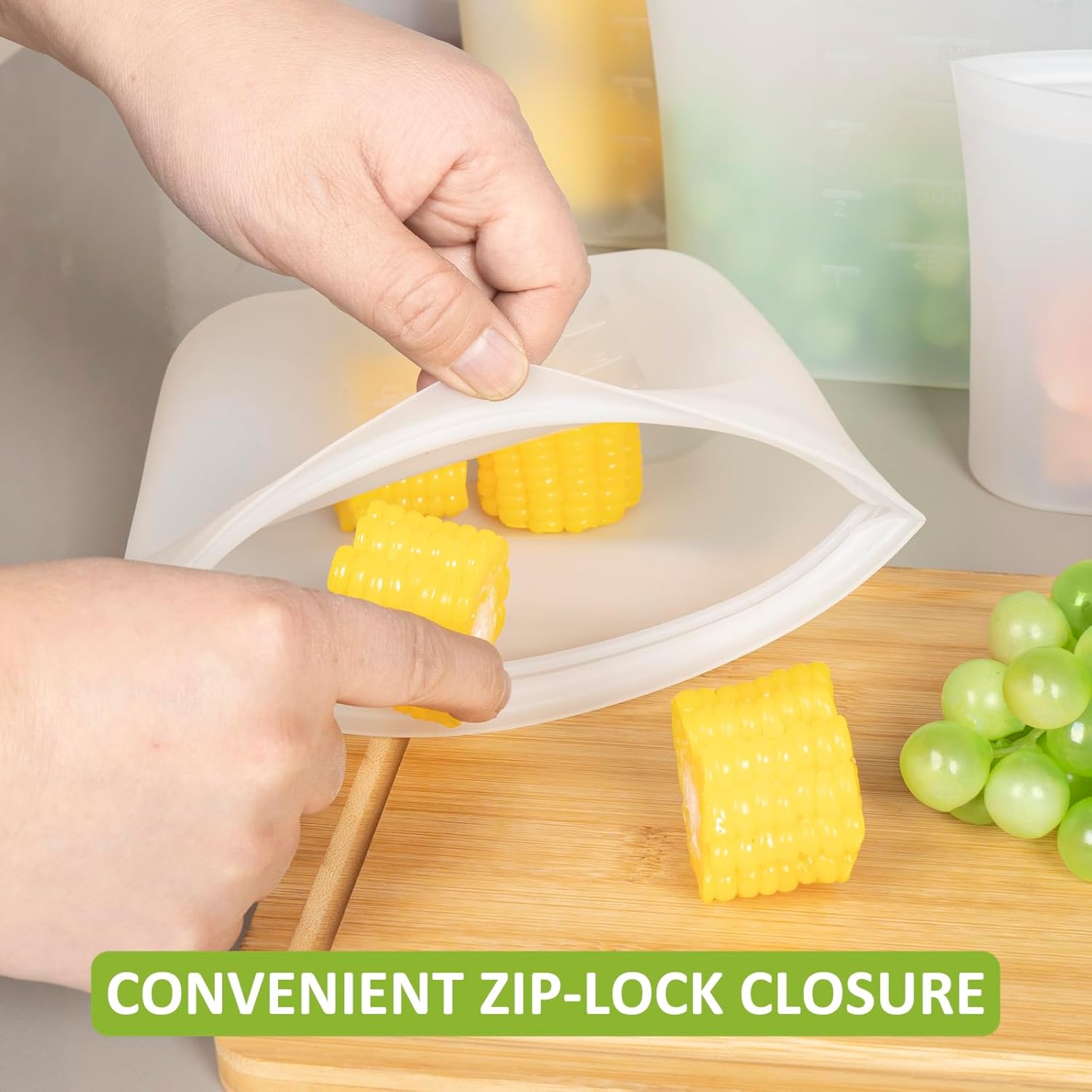 100% Silicone Reusable Storage - Reusable Zip Bag ulasan dan harga