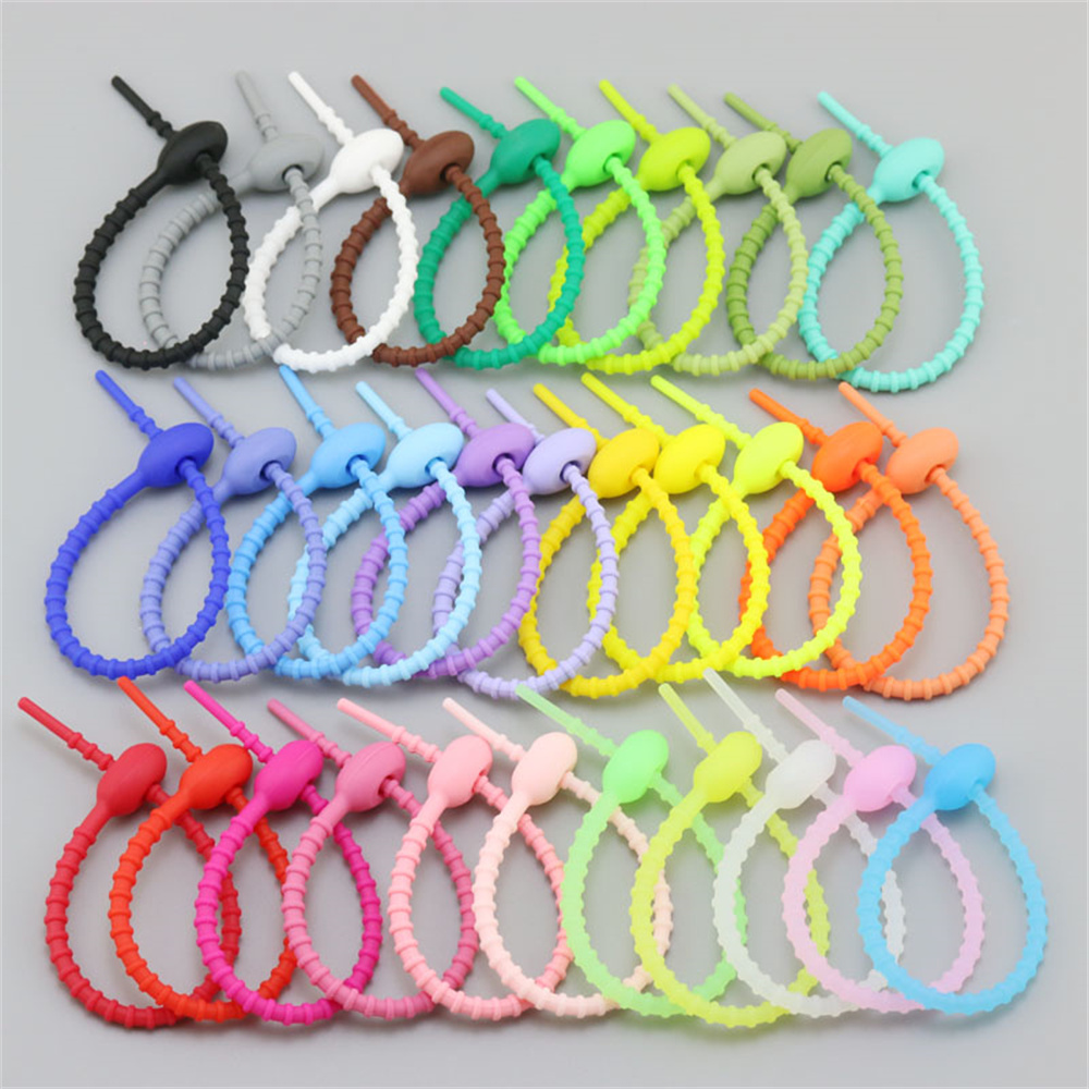 10Pcs/Lot Multi Color Silicone - Reusable Zip Bag ulasan dan harga