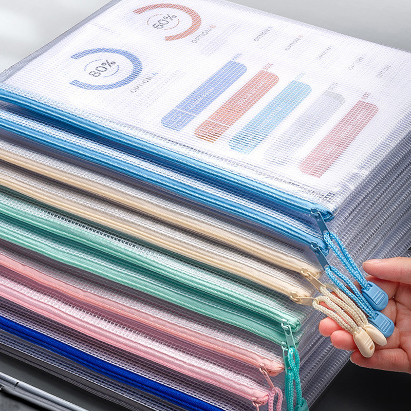 Mesh Zipper Storage Bags Docum - Reusable Zip Bag ulasan dan harga