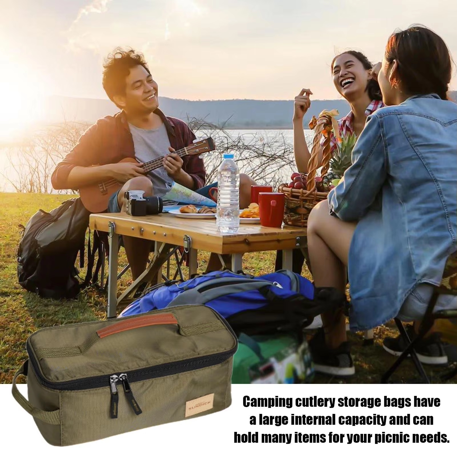 Insulated Camping Cutlery Stor - Travel Kitchen Accessories ulasan dan harga