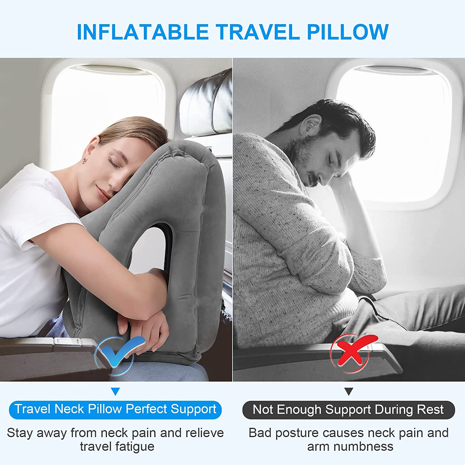 Inflatable Travel Pillow,Trave - Travel Accessories Long Haul ulasan dan harga
