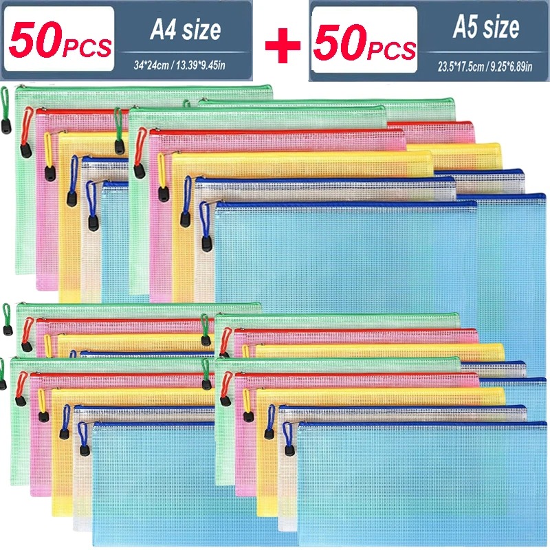 5/20/50/100PC Stationery Stora - Reusable Zip Bag ulasan dan harga