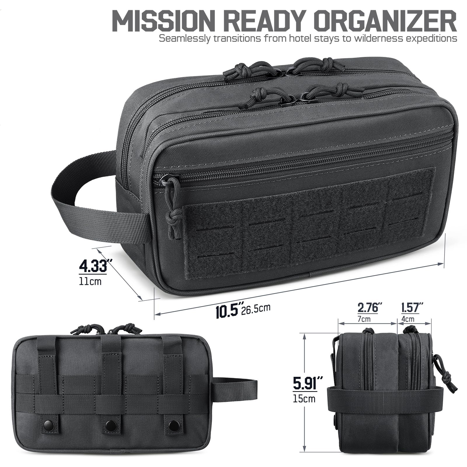 Tactical Toiletry Bag for Men, - Travel Accessories Kit Bag ulasan dan harga