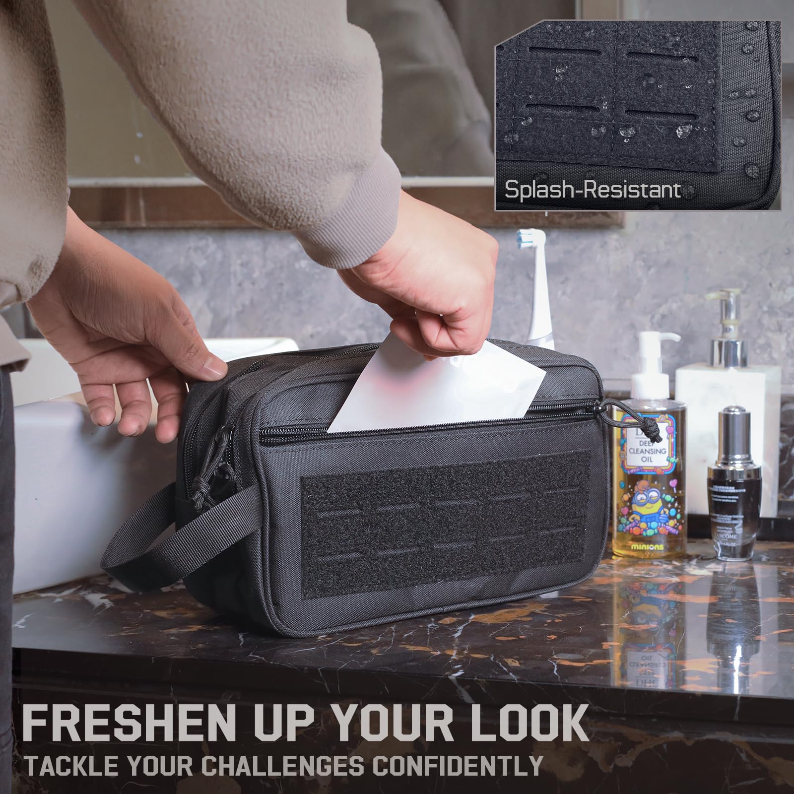 Tactical Toiletry Bag for Men, - Travel Accessories Kit Bag ulasan dan harga