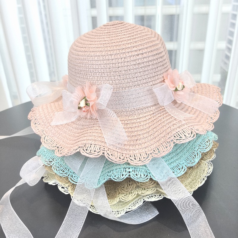 Girls 2pcs Straw Hat Solid Col - Travel Accessories For 6 Year Old ulasan dan harga