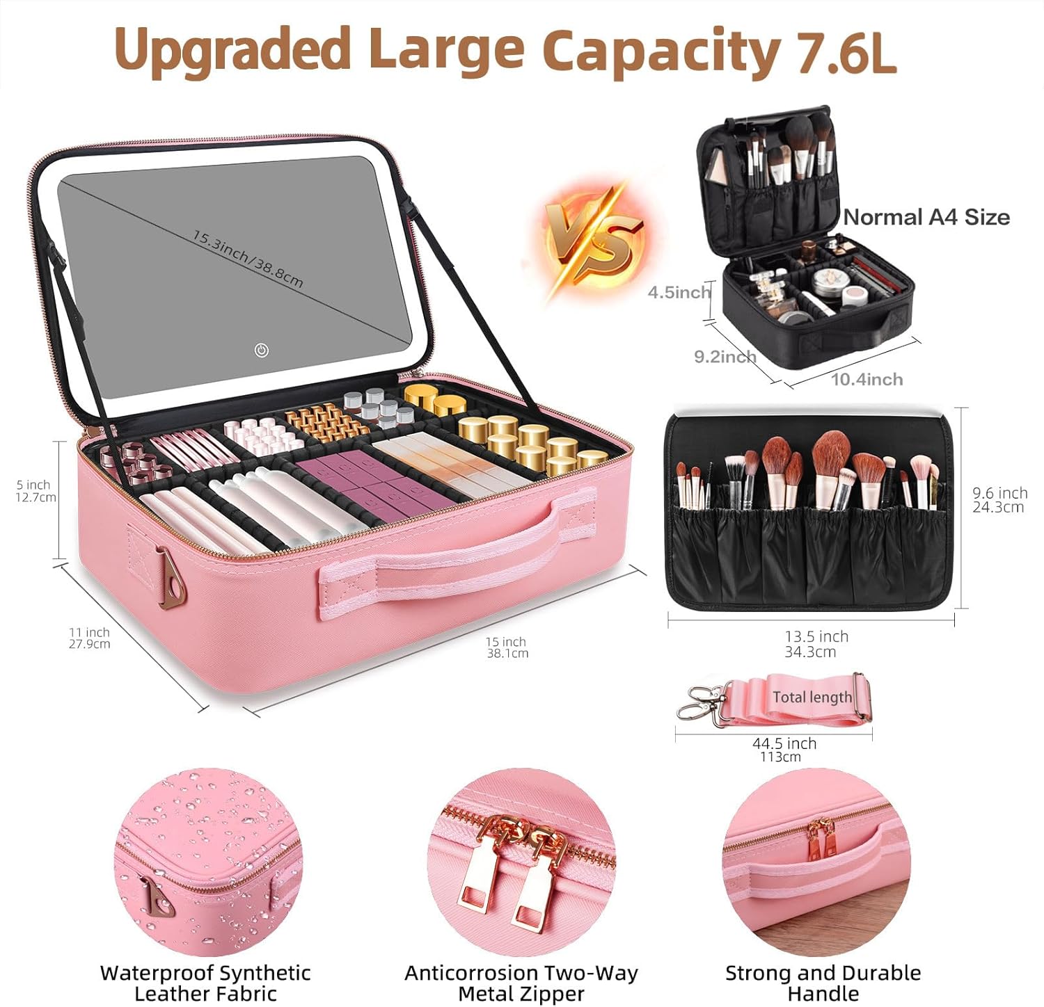 Large Capacity Makeup Bag 15'' - Travel Z ulasan dan harga